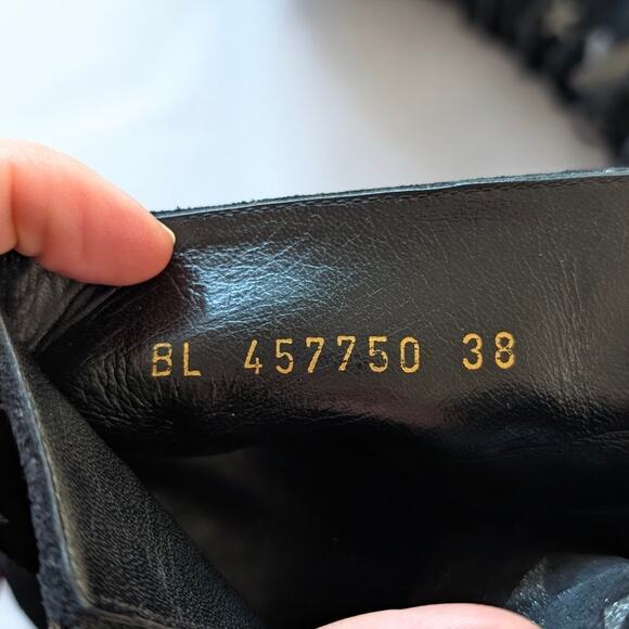 Saint Laurent Candy Suede Star Lace-up Ankle Platform Boots, size EU38/US8 - Picture 6 of 11